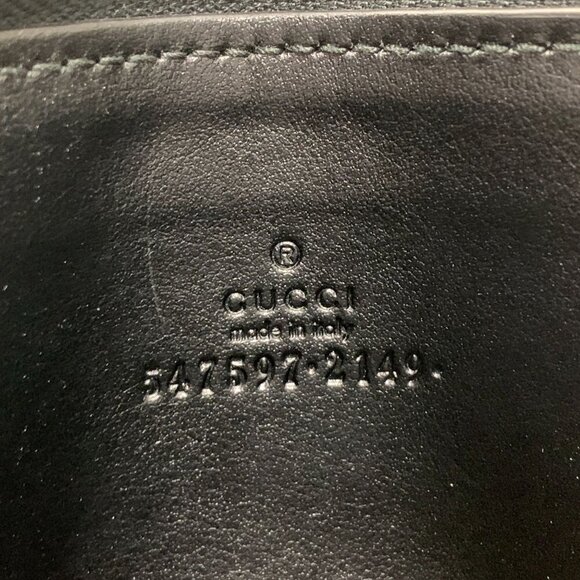 NIB Gucci zip card case wallet with gucci logo in black - Picture 10 of 10